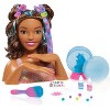 Barbie Tie-Dye Deluxe Styling Head Brunette Hair with Blue Highlights - image 4 of 4