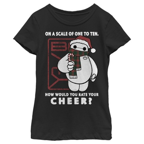 Girl's Big Hero 6 Christmas Baymax Cheer Scale T-shirt : Target