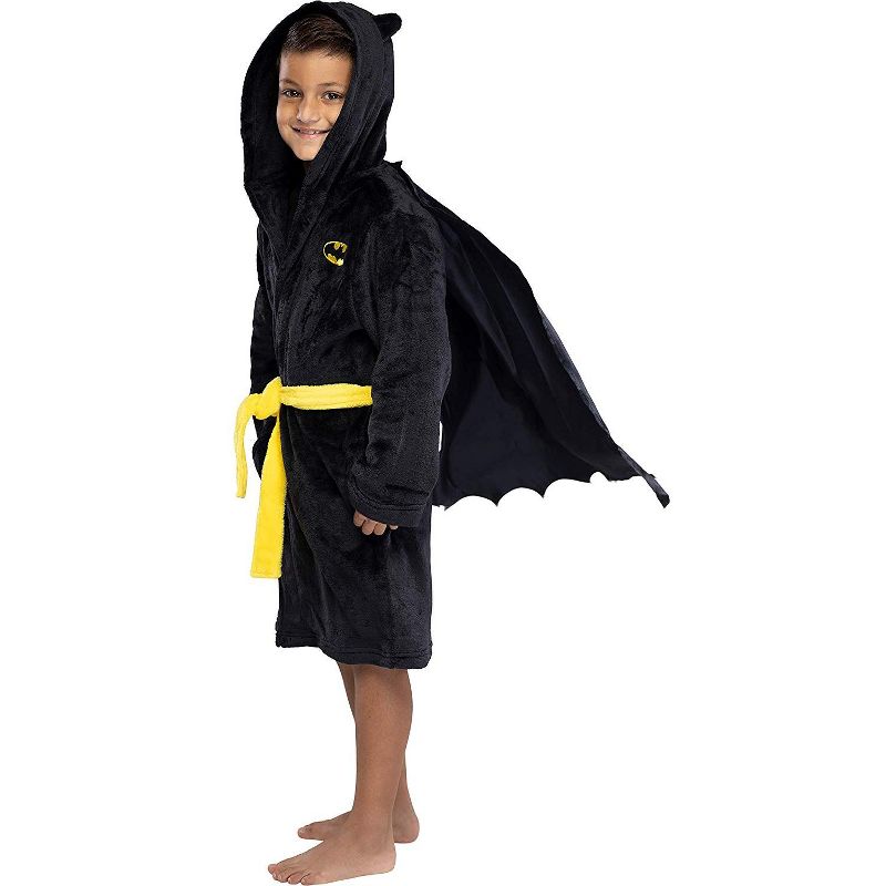 DC Comics Kids Superhero Plush Fleece Hooded Costume Robe, 1 of 5