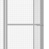 vidaXL Cat Cage - Outdoor Galvanized Steel Enclosure - Silver - 9.8x4.9x4.9 ft - Weather Resistant with Lockable Door - 4 of 4