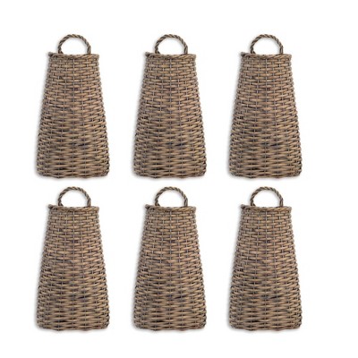 Melrose Willow Wall Basket (Set of 6)