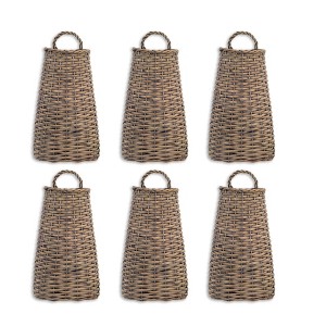 Melrose Willow Wall Basket (Set of 6) - 1 of 4