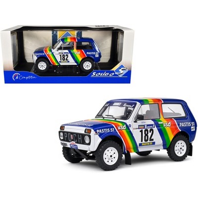 Lada Niva #182 Jean-Pierre Jabouille - Michel Sardou "Paris–Dakar Rally" (1984) "Competition" 1/18 Diecast Model Car by Solido