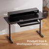 GTPLAYER Electric Standing Desk with Drawers, 48"/55" Height Adjustable Gaming Desk with Monitor Stand, Power Outlets & LED Lights - 2 of 4
