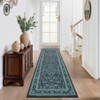 Non Slip Machine Washable Runners Ultra Thin Indoor Foldable Print Carpet Vintage Retro Floral Medallion Floor Cover - 3 of 4