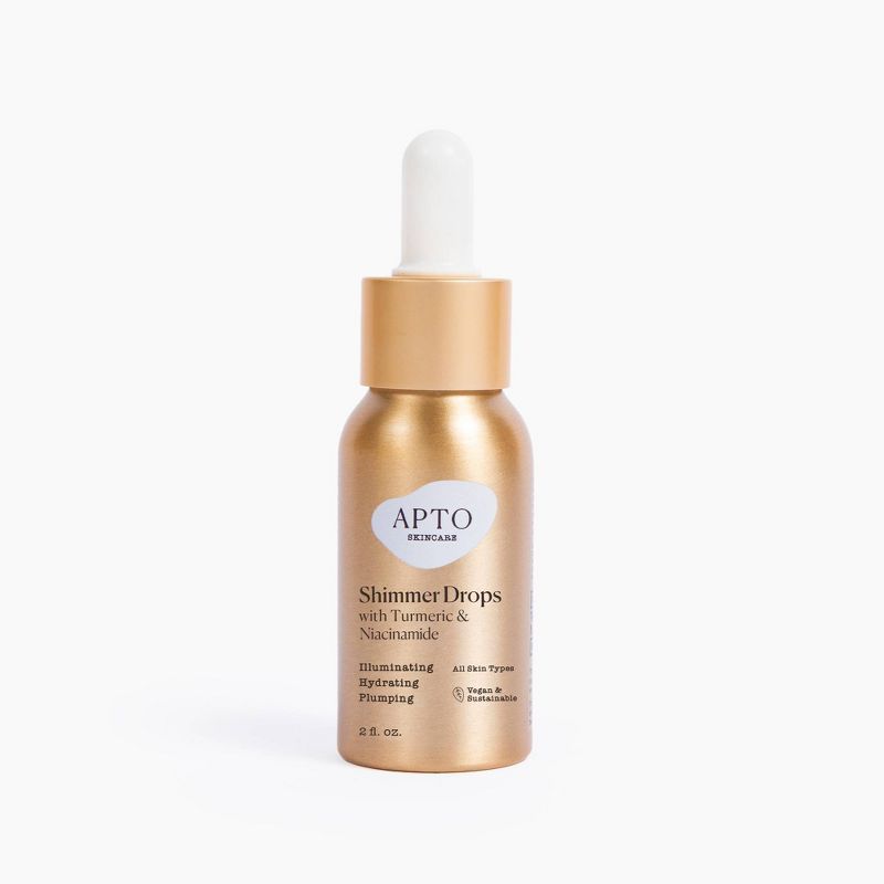 APTO Skincare Face Shimmer Serum Drops with Turmeric and Niacinamide - 2 fl oz, 1 of 8