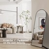 LOVMOR Full Length Mirror, Arched-Top Full Body Mirror with Stand, Floor Mirror & Wall-Mounted Mirro - 3 of 4