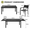 Crestlive Products 9pc Patio Expandable Dining Set Aluminum Outdoor Rectangular Table for 6 to 8 with chairs - 3 of 4