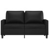 2-seater Sofa Black vidaXL - 3 of 4