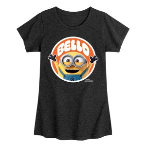 Girls' - Despicable Me Minions - Hello Bello Minion Fitted Short Sleeve Graphic T-Shirt - 1 of 4