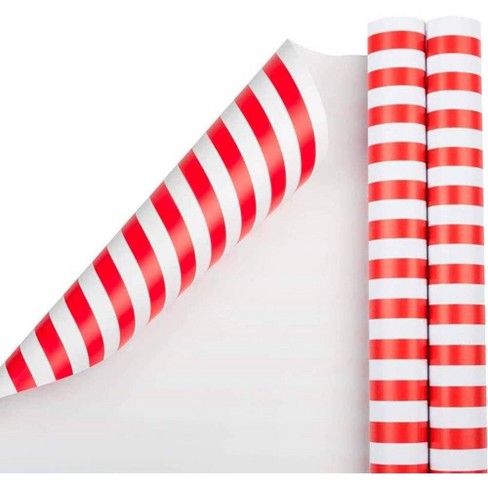 Red, White and Green Stripe Christmas Paper Straws 100 Pack