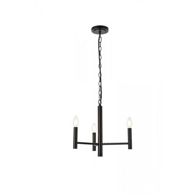 Elegant Lighting Carmella 3 lights pendant in black