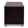 Gerhardine Wood 3 Drawer TV Stand for TVs up to 62" Dark Brown - Baxton Studio: Entertainment Center, Media Console with Storage - 3 of 4