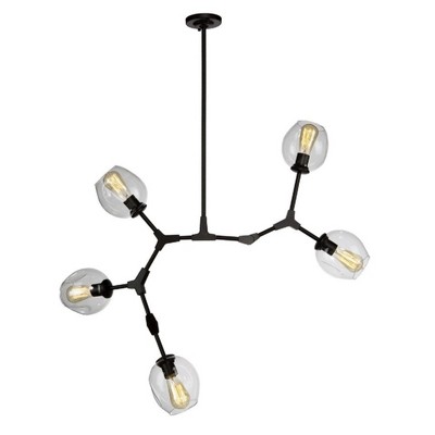 Artcraft Lighting Organic 5 - Light Chandelier in  Black