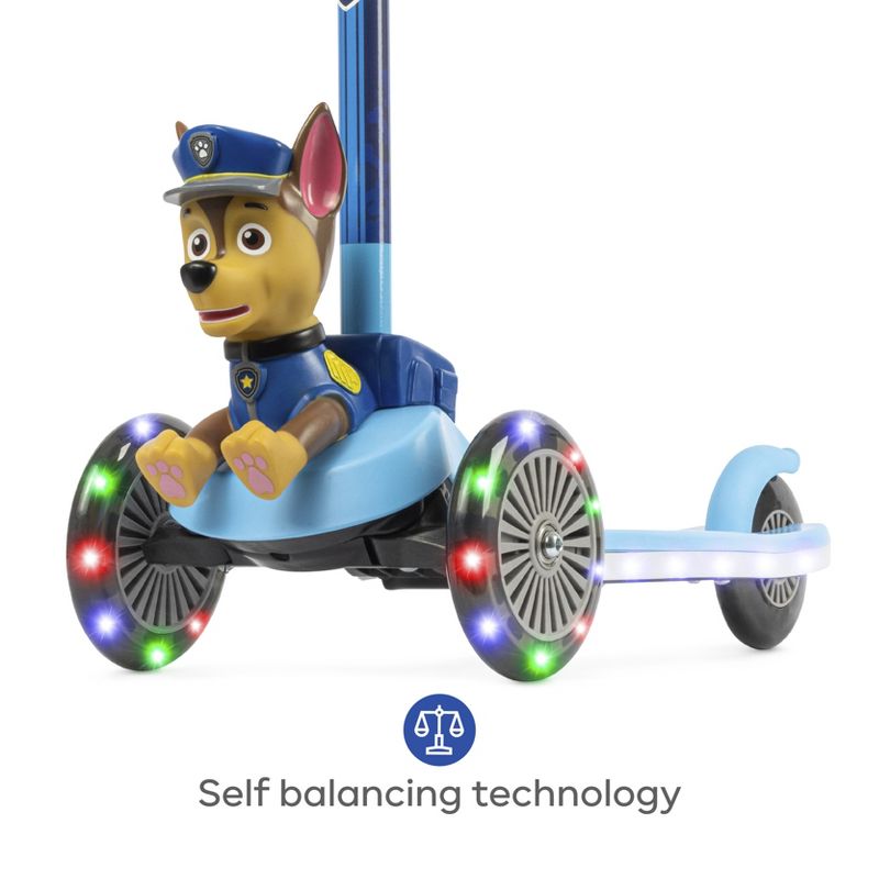 Paw Patrol Chase 3D Tilt and Turn Scooter with Light Up Deck and Wheels, 3 of 12
