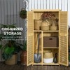 Resenkos Storage Garden Shed,Garden Sheds,5' x 3' Garden Sheds & Outdoor Storage with Asphalt Roof & 2 Large Wood Doors with Lock, Natural Natural - 2 of 4