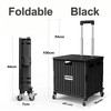 Viviendo 65L Foldable Shopping Trolley Cart Portable Grocery Basket Rolling Wheel with Top Cover - 2 of 4