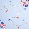 Northlight Patriotic LED C6 Faceted Christmas Lights - Red, White and Blue - 16.5' White Wire - 50ct - 2 of 4