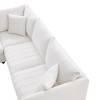 NicBex Couches for Living Room 89" Modern Sectional Sofa L-shaped Luxury Chenille Upholstered Sofa Couch with Convertible Ottoman and 2 pillows, White - 3 of 4