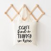 City Creek Prints Can't Find A Thing In Here Canvas Tote Bag - 15x16 - Natural - 2 of 2