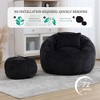 Sapphtopaz Modern Chenille Bean Bag Chair with Ottoman&Pillow Comfy Cloud Couch for Adults with Pumpkin Shape Lazy Sofa for Living Room,Bedroom - 3 of 4