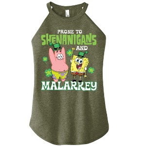 Women's - SpongeBob SquarePants - Prone To Shenanigans And Malarkey Graphic High Neck Tank - 1 of 4