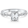 Pompeii3 Certified 2 1/3Ct Emerald Cut Diamond Engagement Ring 14k Gold Lab Created - 4 of 4