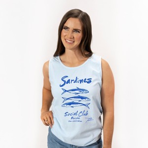 Simply Sage Market Sardines Social Club Garment Dyed Tank - 1 of 4