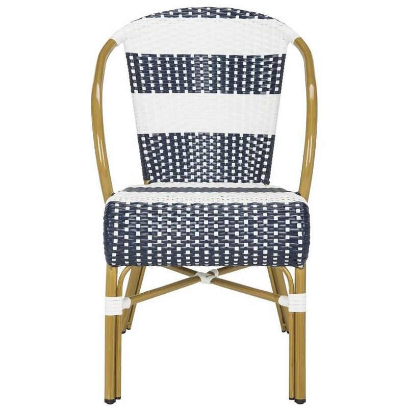 Sarita Striped French Bistro Side Chair (Set Of 2) - Navy/White - Safavieh., 1 of 9