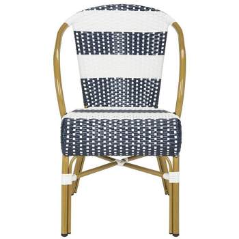 Sarita Striped French Bistro Side Chair (Set Of 2) - Navy/White - Safavieh.