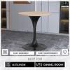 LeisureMod Verve 27" Round Dining Table - MDF Wood Top with Modern Black Pedestal Base Accent Side Table for Kitchen and Home - 4 of 4