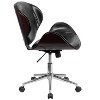 Emma and Oliver Mid-Back Wood Conference Office Chair with Leather Seat - 4 of 4