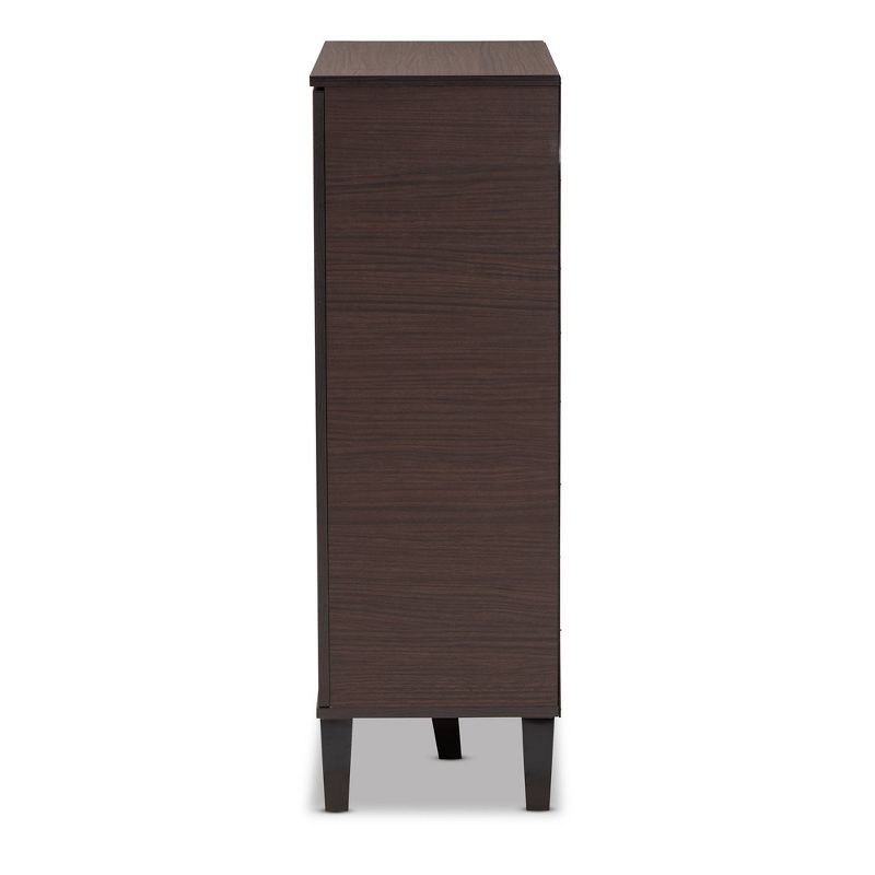 Idina Mid-Century Wood 1 Door Shoe Cabinet - Baxton Studio, 4 of 7