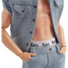 Barbie The Movie Collectible Ken Doll Wearing All-Denim Matching Set with Original Ken Signature Underwear - 3 of 4