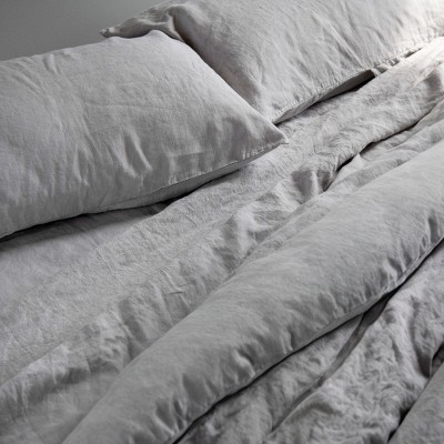 Pebble Heather Full/Queen French Linen Duvet Cover