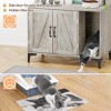 Cat Litter Box Enclosure with Shelves and Doors, Wood Sturdy Hidden Litter Box Furniture, Indoor Cat House Furniture with 4 Storage Layers - 4 of 4