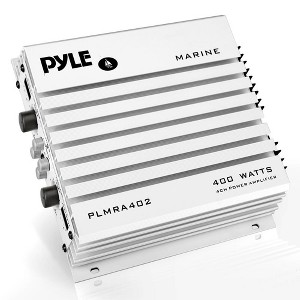 Pyle Elite Series 400 Watt Upgraded Hydra Marine 4 Channel Audio Amplifier - Waterproof Dual MOSFET Power Supply, PLMRA402, Universal Fit - 1 Unit - 1 of 4