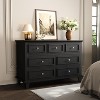 47" Wide 7-Drawer Dresser TV Stand | Large Wooden Storage w/ Metal Handles | Multi-Room Chest of Drawers for Bedroom, Living Room & Hallway - 3 of 4