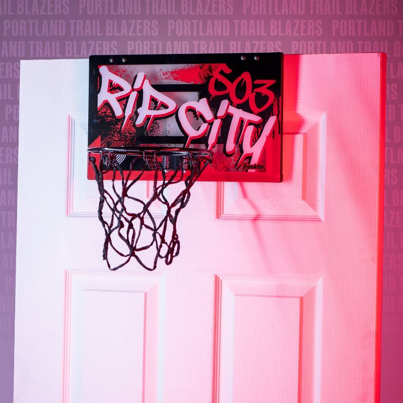 NBA Portland Trail Blazers Over The Door Mini Basketball Hoop, 2 of 7