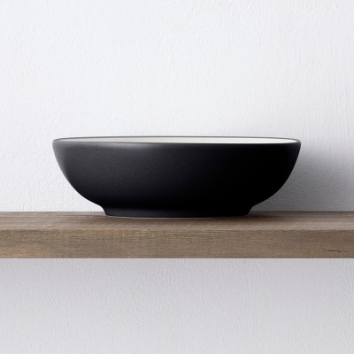 Graphite Matte Ceramic Soup and Cereal Bowls Set of 4