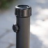 Okak All-Weather Irregular Shape Umbrella Base with Adjustable Knob, Umbrella Stand and Concrete Inside, Cantilever Umbrella Base for Home, Black - 3 of 4