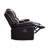Home Imports Emporium Contemporary Recliner Sofa,Loveseat and Chair Set, Manual Reclining Set for Living Room in Espresso - 3 of 4