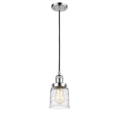 Bell - 1 Light Cord Hung Mini Pendant In Industrial Style-10 Inches Tall and 5 Inches Wide
