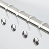 Forma Mini Shower Curtain Hooks - Set of 12, Brushed Stainless - 2 of 4