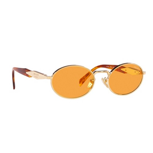 Prada Pr 65zs Zvn02z Womens Oval Sunglasses Pale Gold 55mm : Target