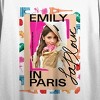 Emily In Paris Colorful Photo Art Crew Neck Short Sleeve  Women's White Crop Top - 2 of 3