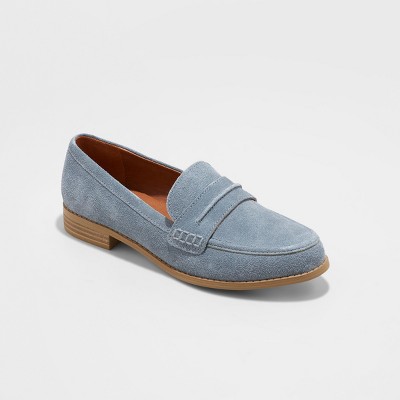 Women's Anamae Suede Closed Back Loafers - Universal Thread™ Blue 9.5