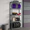 Tangkula 2 PCS 5-Tier Metal Shelving Unit Heavy Duty Wire Storage Rack with Anti-slip Foot Pads - 4 of 4