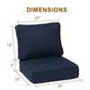 Aoodor Outdoor Patio Chair Cushions Set, Weather-Resistant Sunbrella Fabric Outdoor Cushion with Individual Pocket Springs - 4 of 4