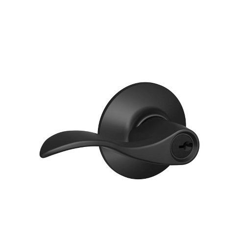 Schlage Accent Matte Black Entry Lever Key: K4 1-3/4 In. : Target